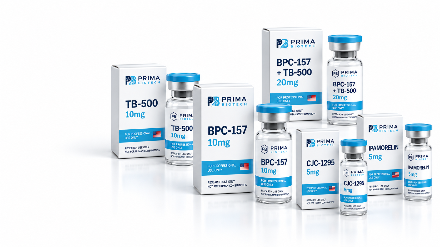 Prima Biotech research vials and cartons