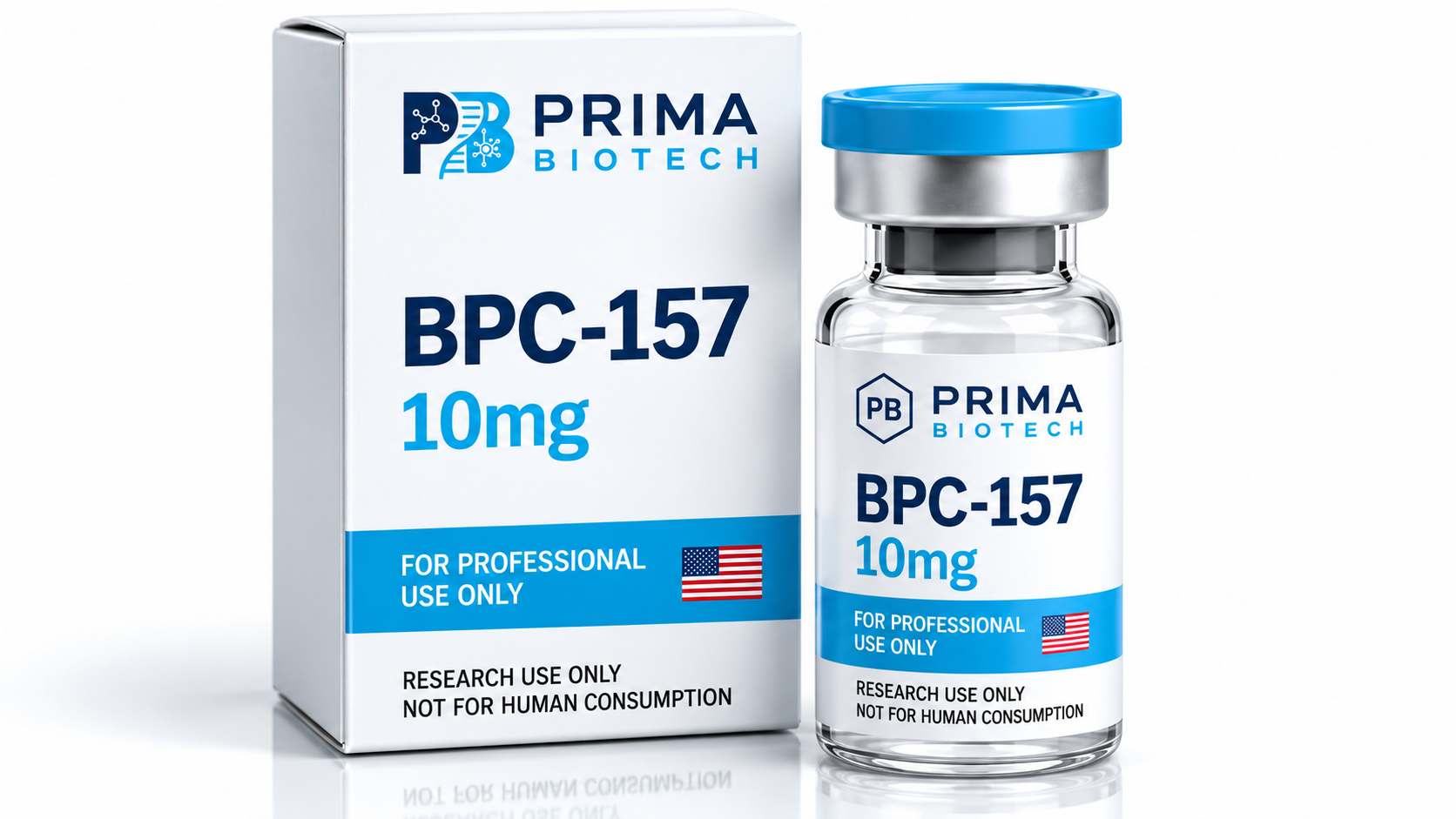 Prima Biotech BPC-157 10mg carton and vial